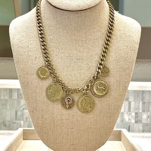 Gold coin necklace